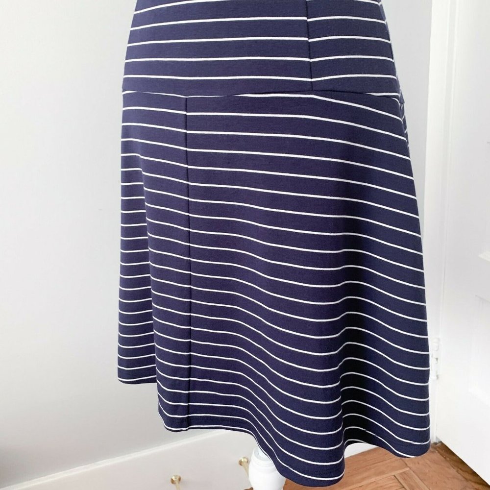 Theory | Sayidres Fit & Flare Striped Zipper Dress - Picture 7 of 9